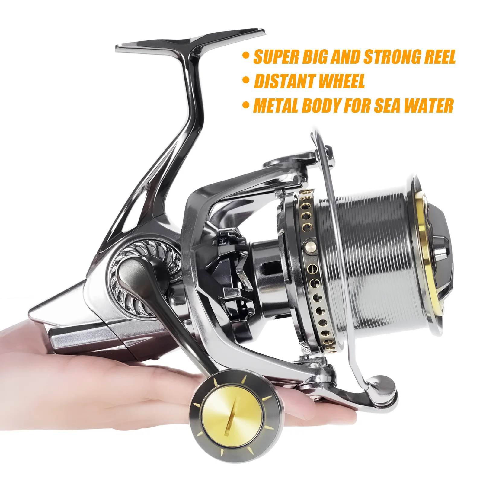 2024 New QC8000-12000 Fishing Reel 4.8:1/11+1BB Fishing Reel Spinning Wheel Sea Pole Reel Fishing Reel Fishing Rod Fishing Gear