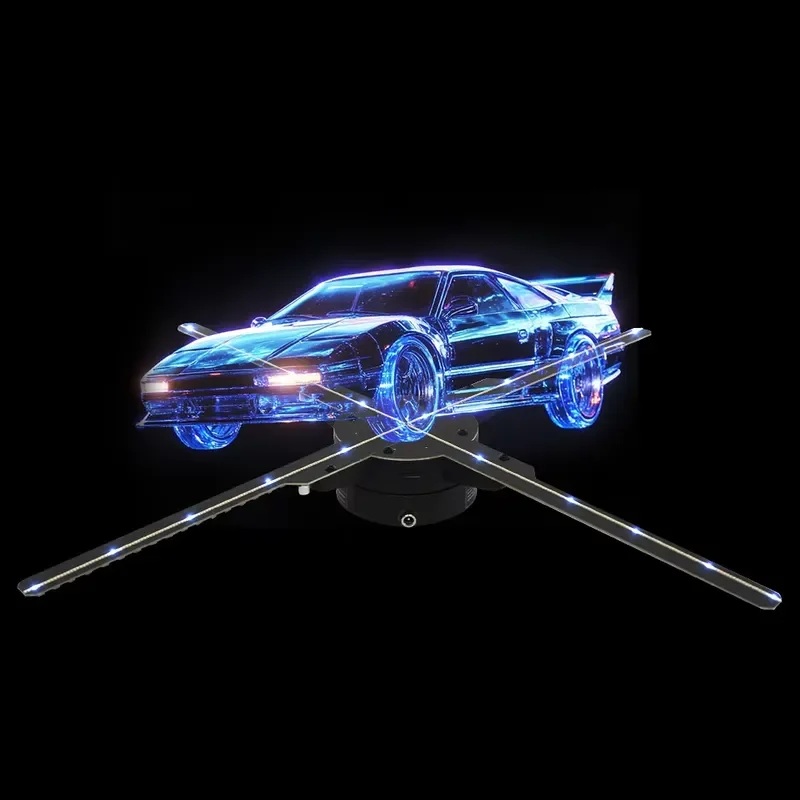 New 50cm 3D Advertising Hologram Fan Projector with 4 Blades for High Definition Display in Promotional Campaigns