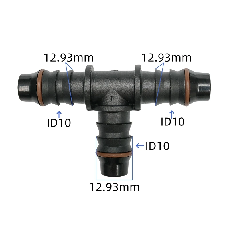 

ID10 universal plastic Tee connector general auto Fuel line quick connector T fittings 2pcs