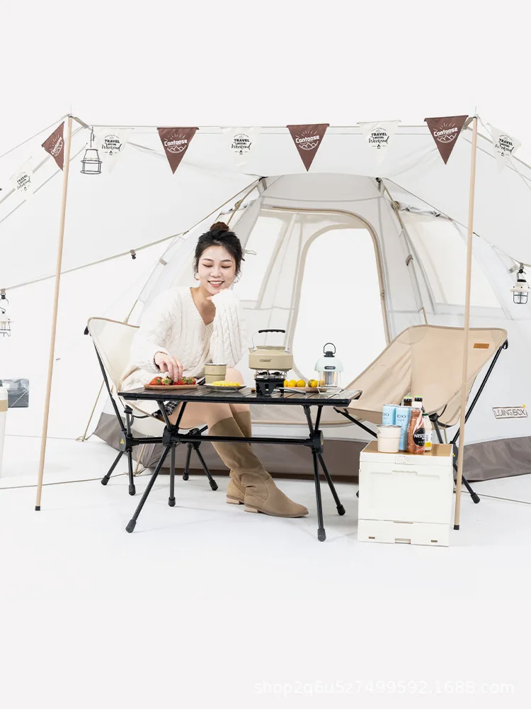Folding Camping Table Aluminum Alloy Roll Up Portable Outdoor Picnic Lightweight Egg Roll Style Desk for Picnic BBQ Backyard