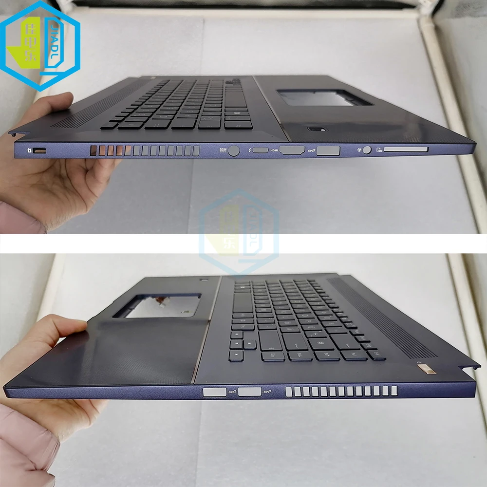 Imagem -06 - Alemão Backlight Teclado Palmrest Capa Superior para Asus Proart Studiobook Pro 17 W700 W700g W700gv Azul Keycaps Novo 0knb0462cge00