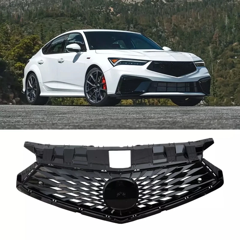

Grille Radiator Grill for Honda Acura Integra 2023 2024 Modified Gloss Black Front Bumper Net Car Accessories