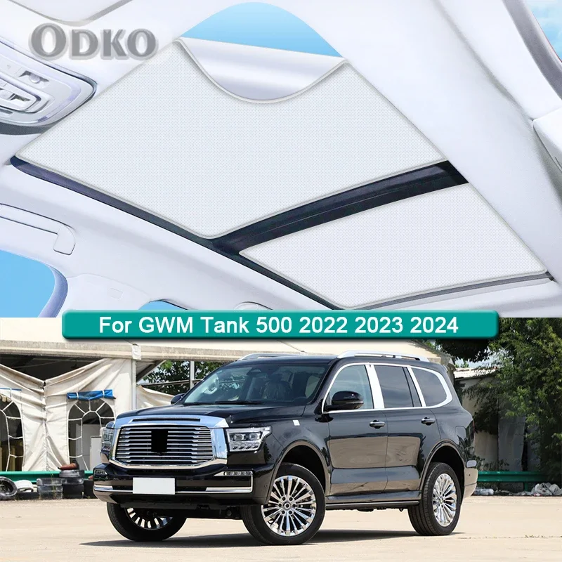 

Солнцезащитный козырек на крышу автомобиля, подходит для GWM Tank 500 2022 2023 2024, электростатическая адсорбция, солнцезащитный козырек на крыше, наклейка с затенением в крыше