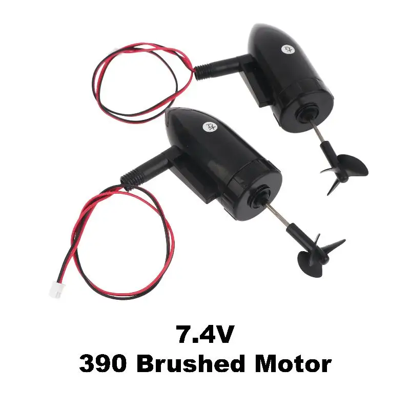 Waterproof Underwater Thruster 7.4V‑12V 390 Brushed Motor 3‑Blade Propeller For RC Bait Boat Repair Parts