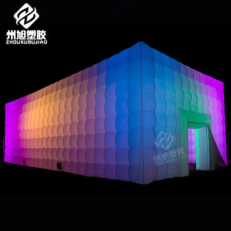 Grande bianco gonfiabile night club discoteca cubo tenda da festa cubo tenda da matrimonio gazebo quadrato riparo per eventi padiglione portatile