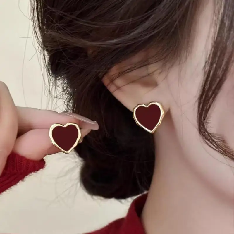 Корейские-модные-серьги-гвоздики-из-серебра-925-пробы-с-иглами-винно-красные-серьги-в-форме-сердца-для-женщин-ювелирные-изделия-2025-года-трендовые-новые-женские-милые-винтажные-серьги-гвоздики
