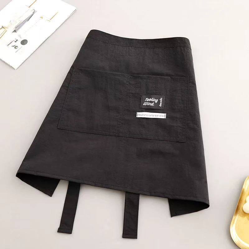 New 1pc Kitchen Canvas Apron Ladies Restaurant Waitress Apron With Extended Waistband And Reinforced Seams Half Apron