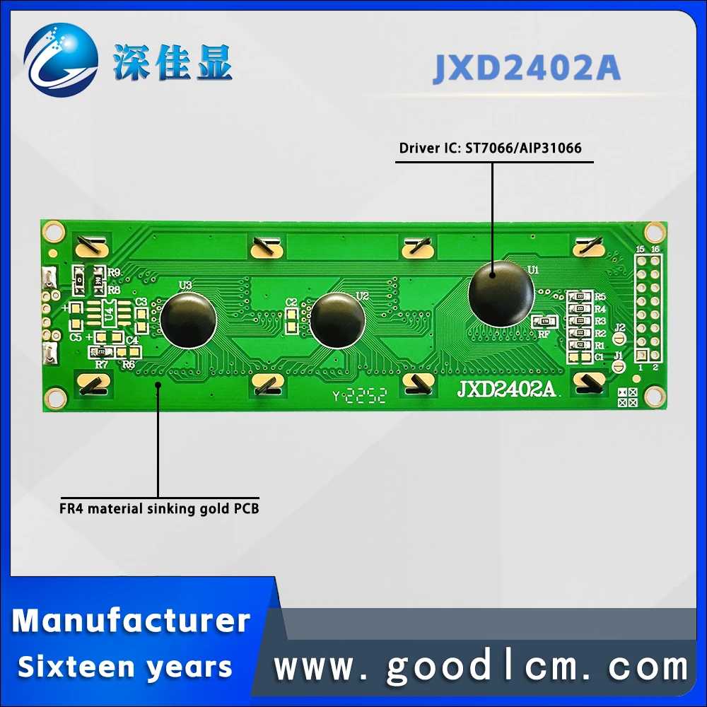 Tampilan Rusia Huruf 2402A Karakter Layar LCD Layar LCM Modul SPL780D-02 Drive Dua Baris Tampilan 24 Karakter