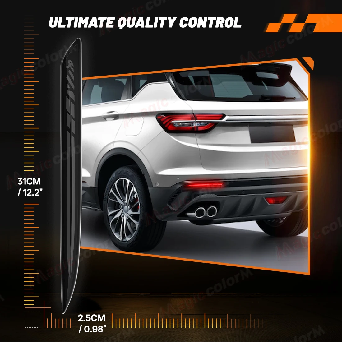 لجيلي Coolray Proton X50 2018 2019 2020 2021 مانع صدمات خلفي للسيارة عاكس أضواء الخلفية القيادة الديناميكية بدوره إشارة مصابيح الفرامل #5