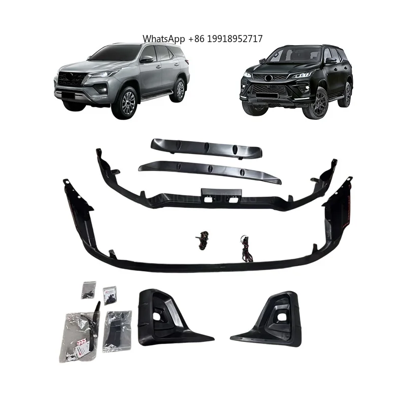 Nuevo Kit de Carrocería GR Sport para Fortuner SW4 2016-2021, Parachoques Delantero/Trasero de PP con Fijación por Pernos JJ352
