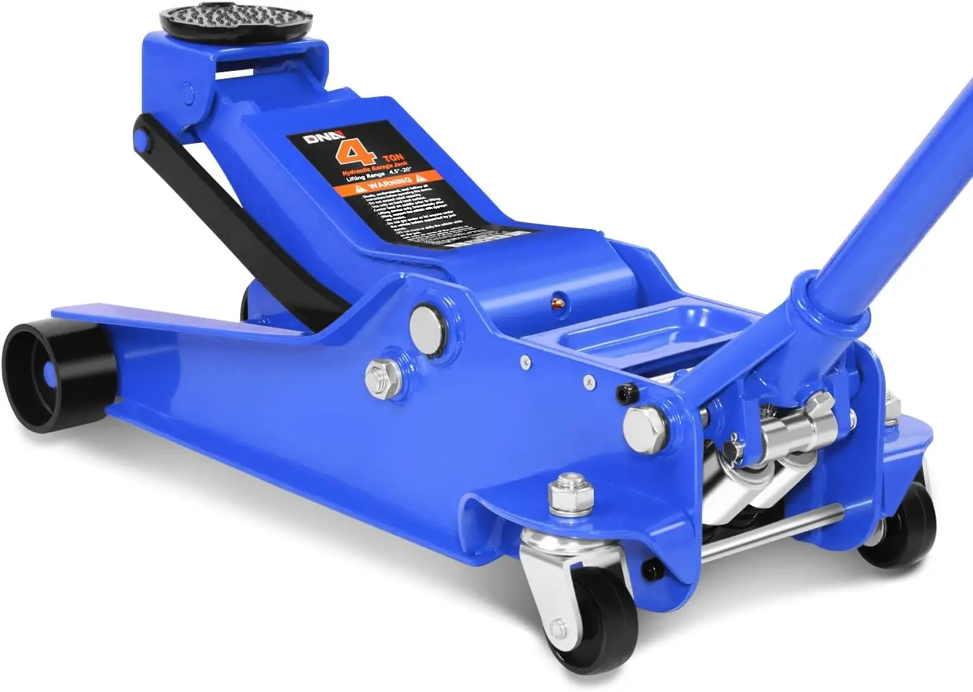 Low Profile Hydraulic Trolley Service/Floor Jack, 4 Ton (8000 lbs) Capacity, Lifting Range 4.5