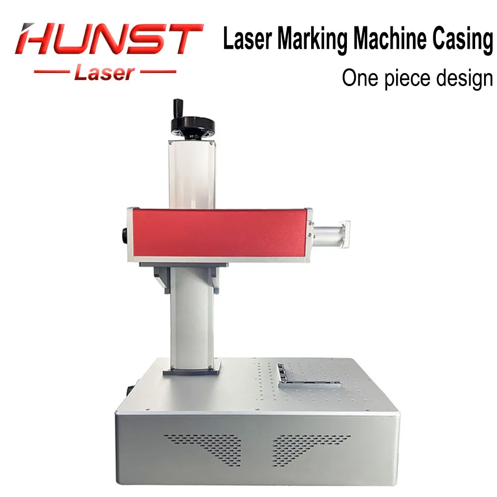 Imagem -05 - Hunst Fibra Óptica Laser Máquina de Marcação Máquina de Gravura Shell Faça Você Mesmo Acessórios Instalação Design Integrado Vermelho Cinza