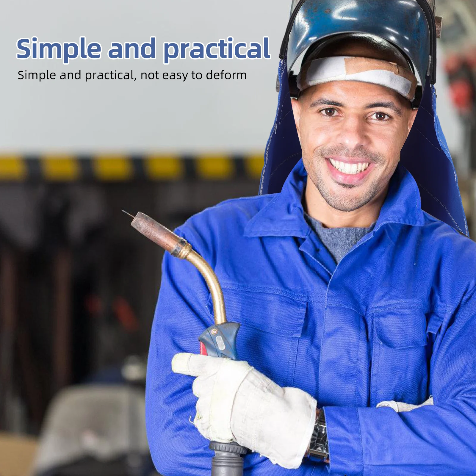 

Welding Cap Headcover Fire-Resistant Full Coverage Head Neck Protection Extendable Durable Safety Hood For Welders Heavy