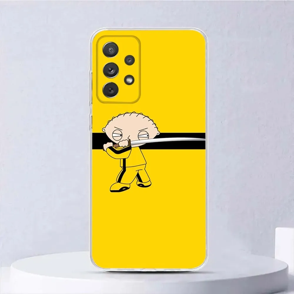 cartoon F-Family FUNNY Guy Phone Case For Samsung Galaxy A31,A33 A71,70,52,51,40,31,A50,30S,21S,Note20ultra Transparent Cover