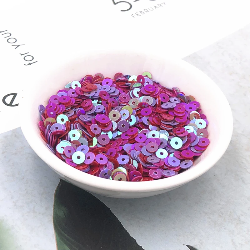 1000 pz/5 g/pacco 4mm AB colori Mix Match Paillettes in PVC per artigianato Paillettes cucito decorazione accessorio fai da te lentejuacao Para Coser