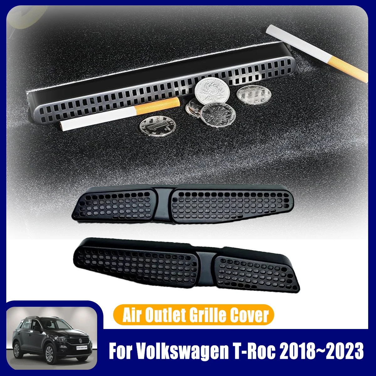 

For Volkswagen VW T-Roc 2019 2020 2022 2018-2023 Car Air Outlet Vent Cover Trim Under Seat Protection Accessories 2018 2019 2020