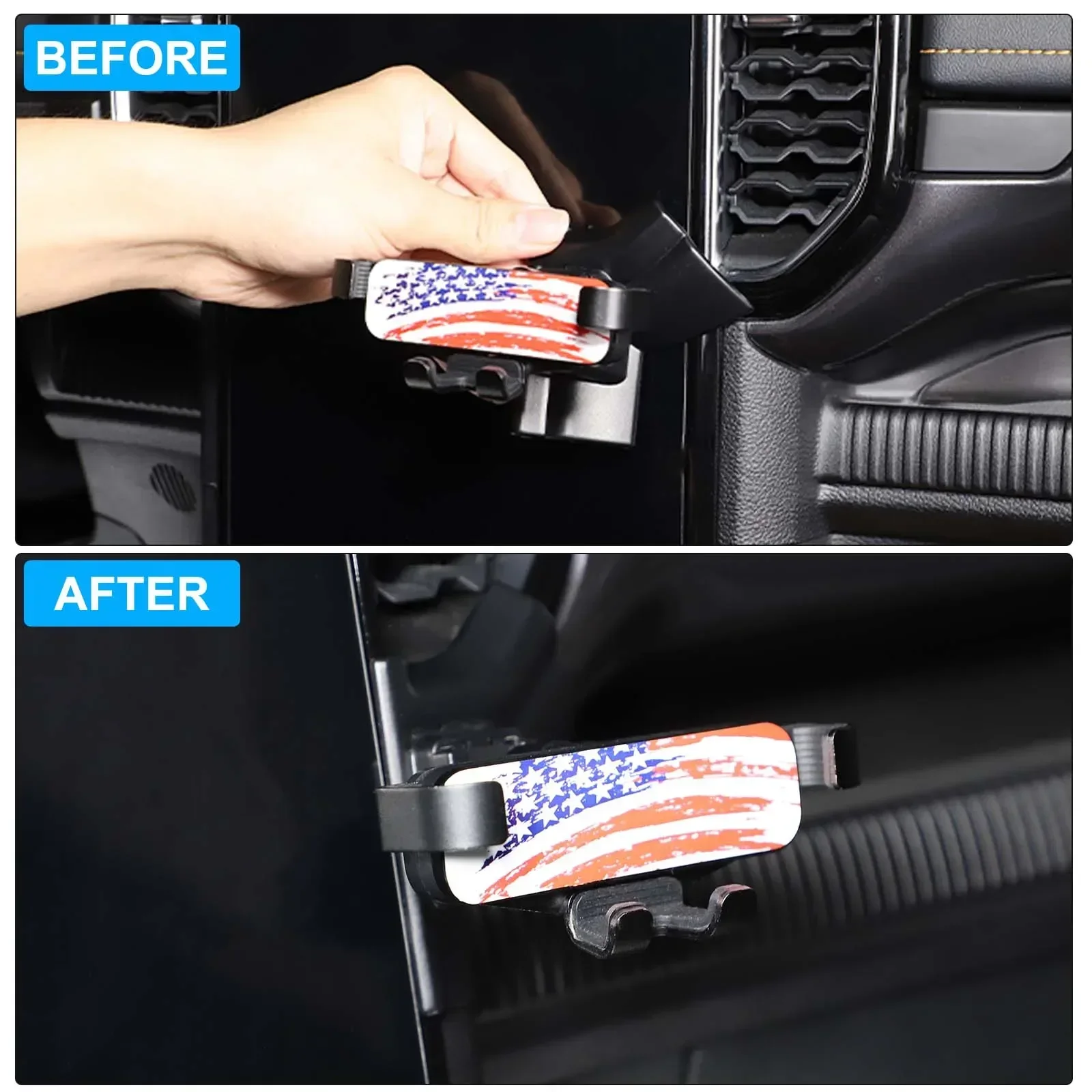 

For Ford Ranger T9 2023+ Car central control air outlet right side Mobile phone holder GPS navigation holder Auto accessories