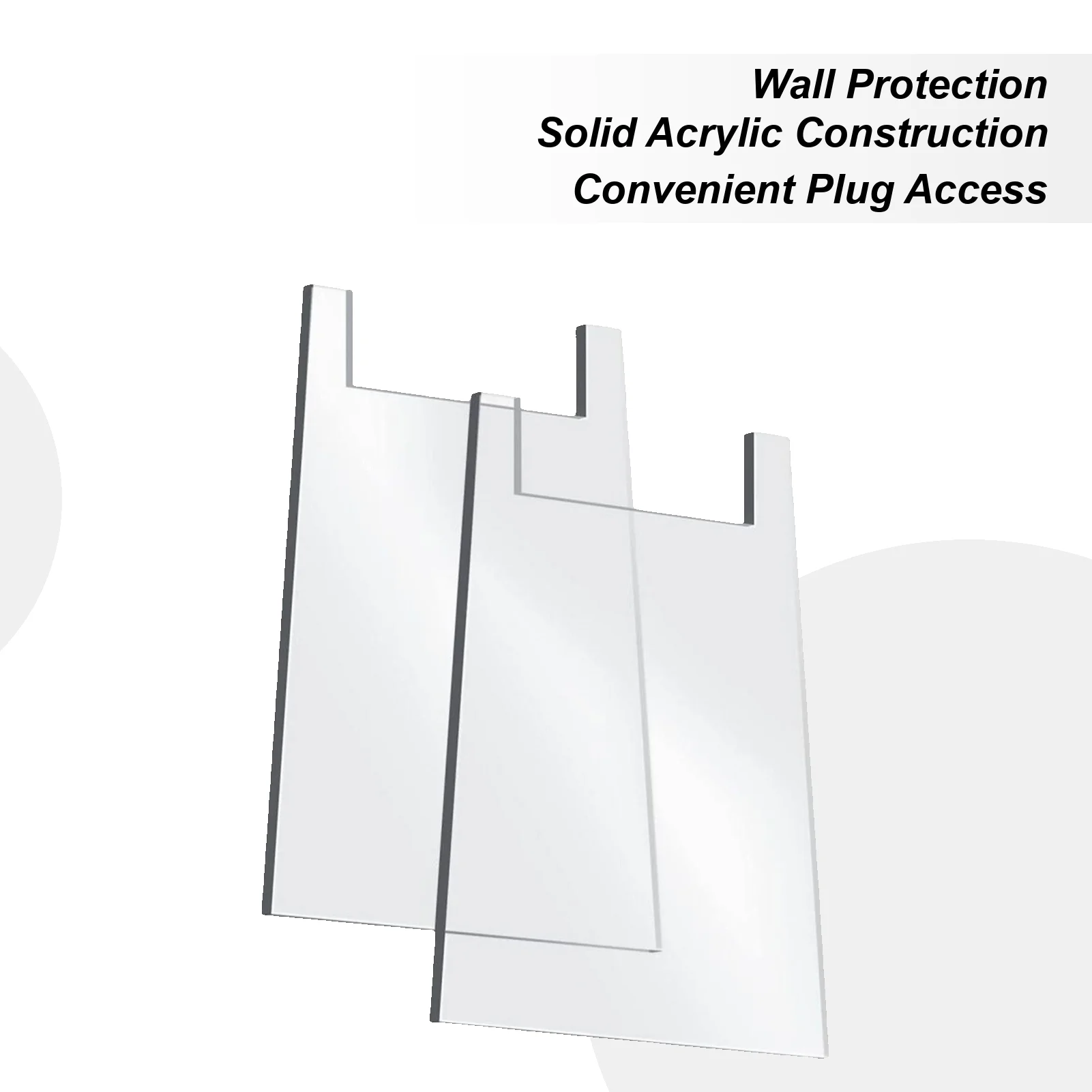 Couch Wall Spacer 2 Pieces Clear Acrylic Stabilizer Bed Wall Bumper For Socket Sofa Bed Cabinet Apartment Home Hotel Floor