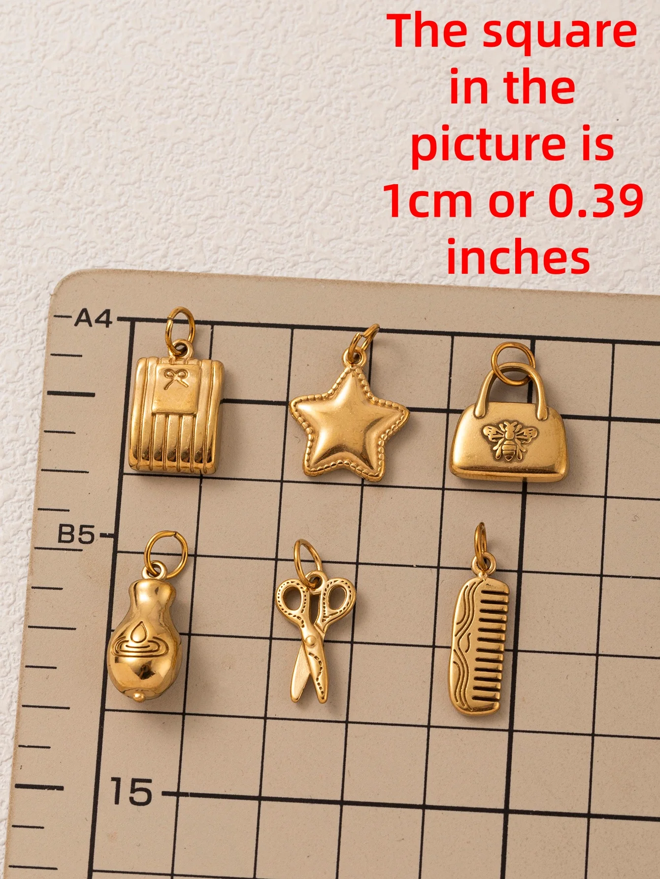 Edelstahl Süße und Frische Beliebte Kerzen-Schleife Stern DIY Anhänger Charms Schmuckherstellung – Detail 1
