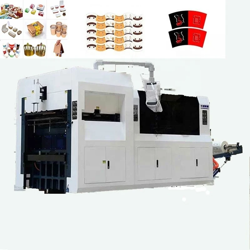 YG Automatic Paper Cup Printing Die Cutting Machine Paper Roll to Sheet Cut Paper Cup Die Cutting Equipment Price for Cup Fan