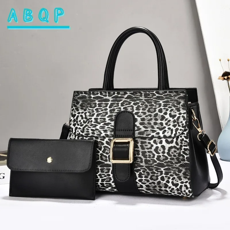 Women's Handbags Luxury Brand 2-piece Set Women's Shoulder Crossbody Bag Leopard Print Fashion Casual Women's Bag Large Capacity