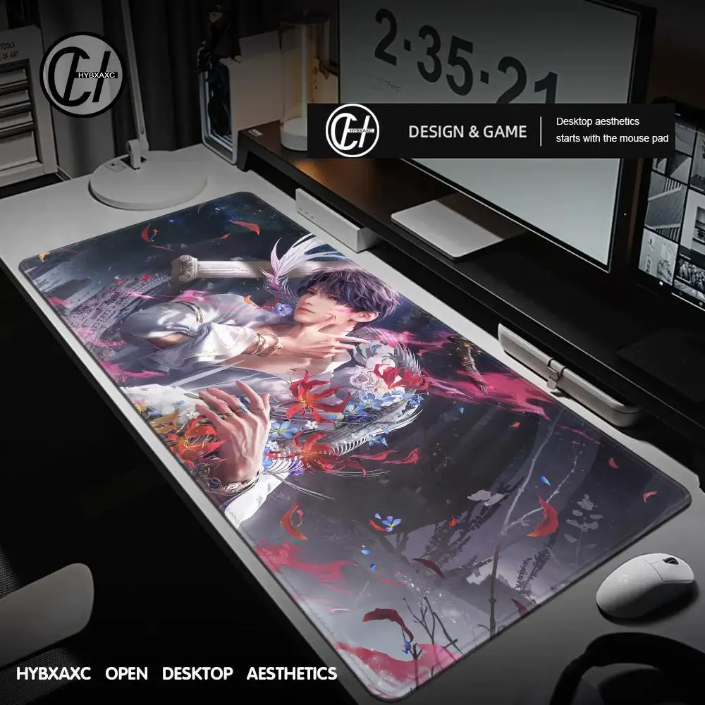 سجادة مكتبية غير قابلة للانزلاق من Love and Deepspace Rafayel Comouter لوحة ماوس أنيمي مكتب ممتدة لوحة ماوس خزانة ألعاب لوحة المفاتيح سجادة حصيرة #3