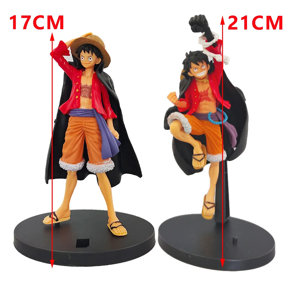 3 قطعة 16-21 سنتيمتر قطعة واحدة أنيمي الشكل الدائمة لوفي عباءة معركة عمل تمثال بولي كلوريد الفينيل نموذج دمية جمع لعب طفل هدية في المخزون
