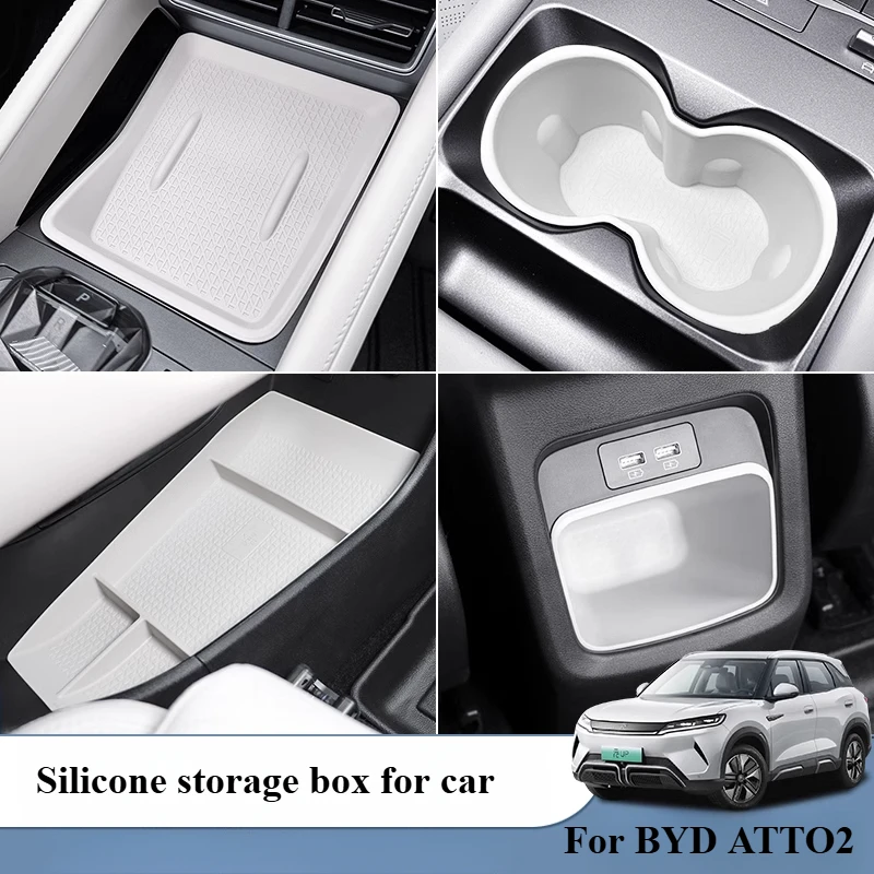 

For BYD ATTO 2 Car Armrest Box Lower Storage Box Water Cup Storage Accessories Central Control Screen Protection Strip