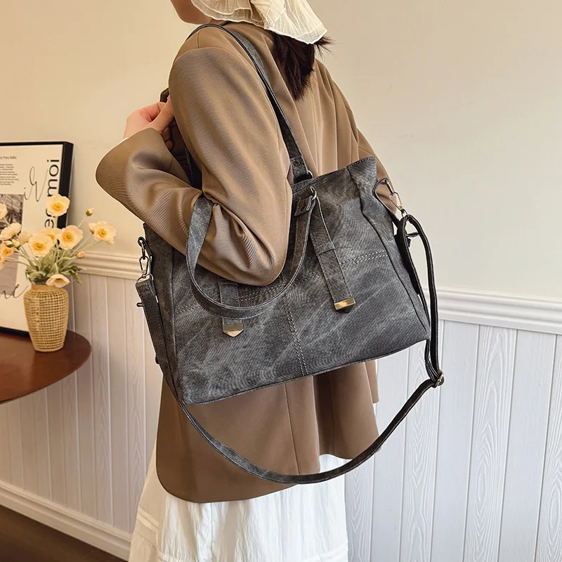 

Sac messager rétro simple et polyvalent pour femme, grande capacité, initié, Bergame, classe CommPiedmont, fourre-tout, nouveau,