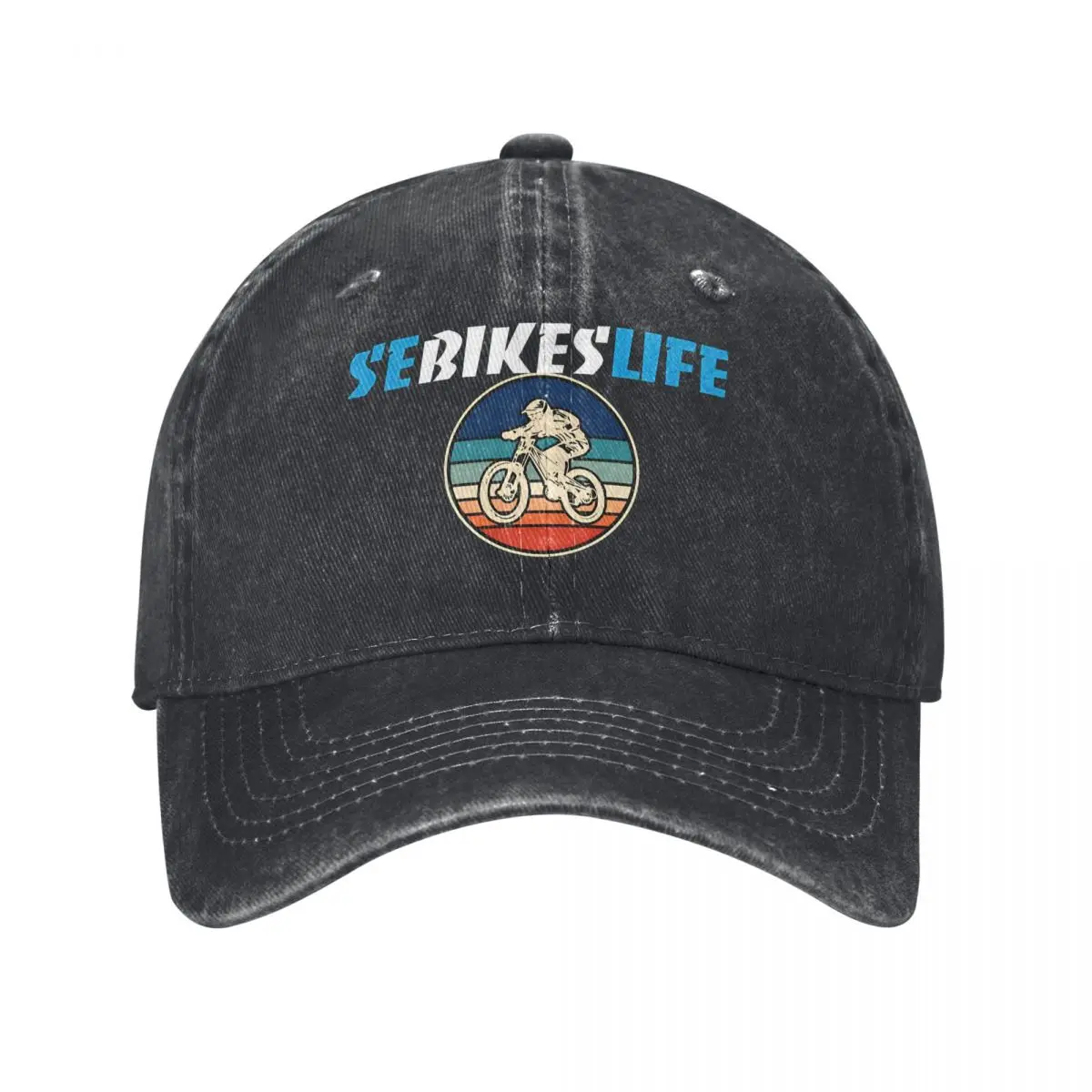 Washed Men's Baseball Cap Electric Bike Life Vintage BMX Logo Slogan Trucker Snapback Caps Dad Hat SE Bikes Golf Hats