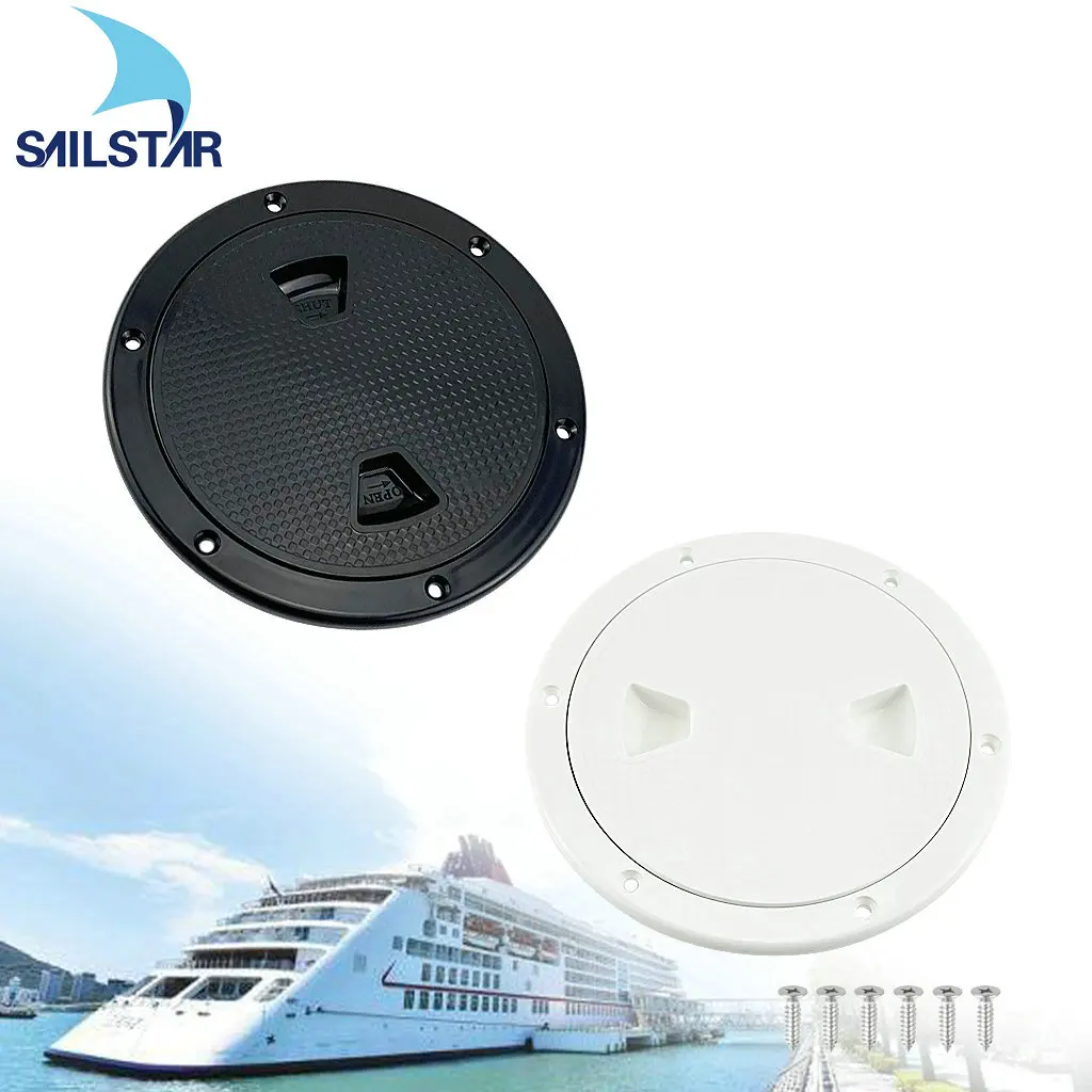 Marine Yacht RV Accessories ABS Plastic 6 Inch Round Deck Inspection Hatch Cover