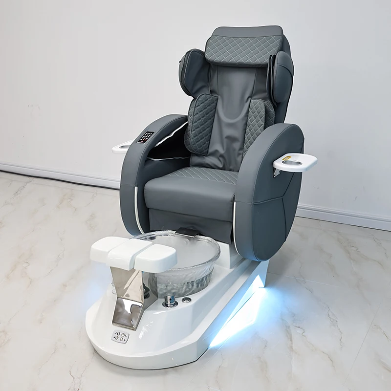 New Arrival Nail Salon Furniture Full Body Massage Foot Bath Chair Luxury Electric Reclining Pedicure Spa Chair with Spray