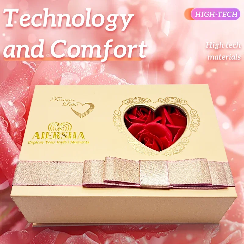 AIERSHA صندوق الورد هدية للنساء رصاصة صغيرة الهزاز يمكن ارتداؤها قلادة الجنس لعب القفز البيض الكبار هدية هدية عيد الحب #1