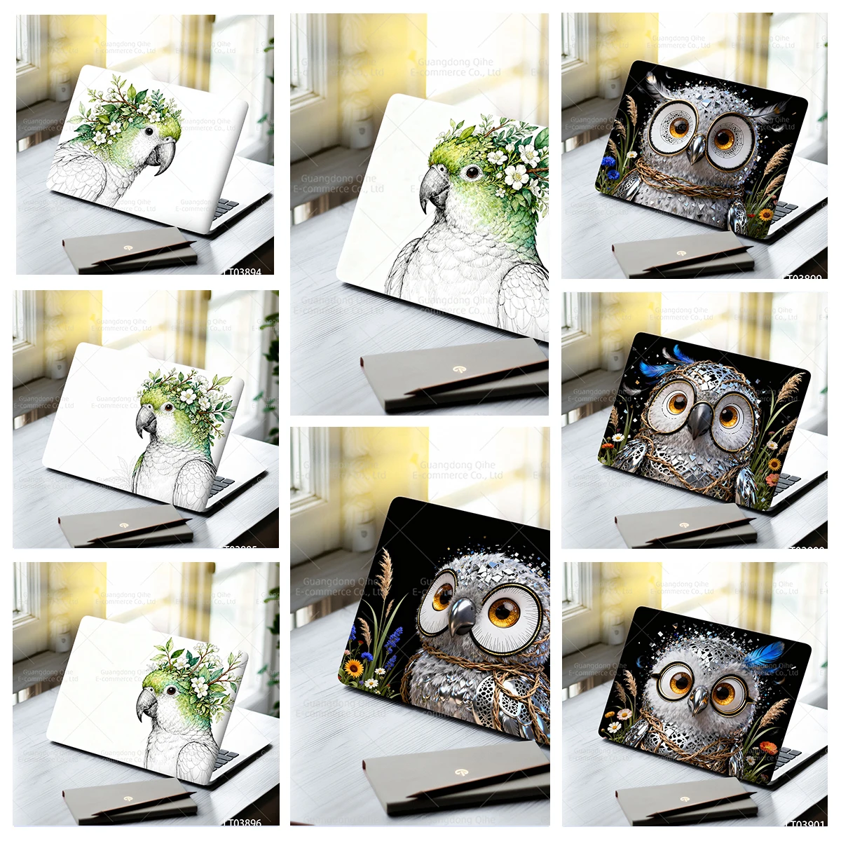 

2 Pcs Waterproof & Wear-Resistant Self-Adhesive PVC Stickers, Cartoon Character & Dessert Pattern Decals for Notebook