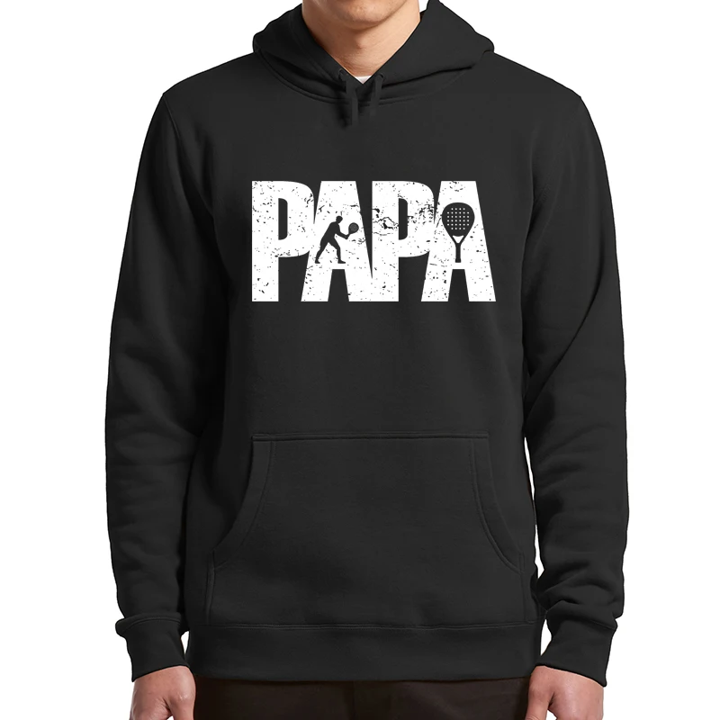 

PAPA Padel Funny Hoodies Father's Day Gift Sports Lover Essential Men's Pullover Asian Size Casual Winter Sweatshirts