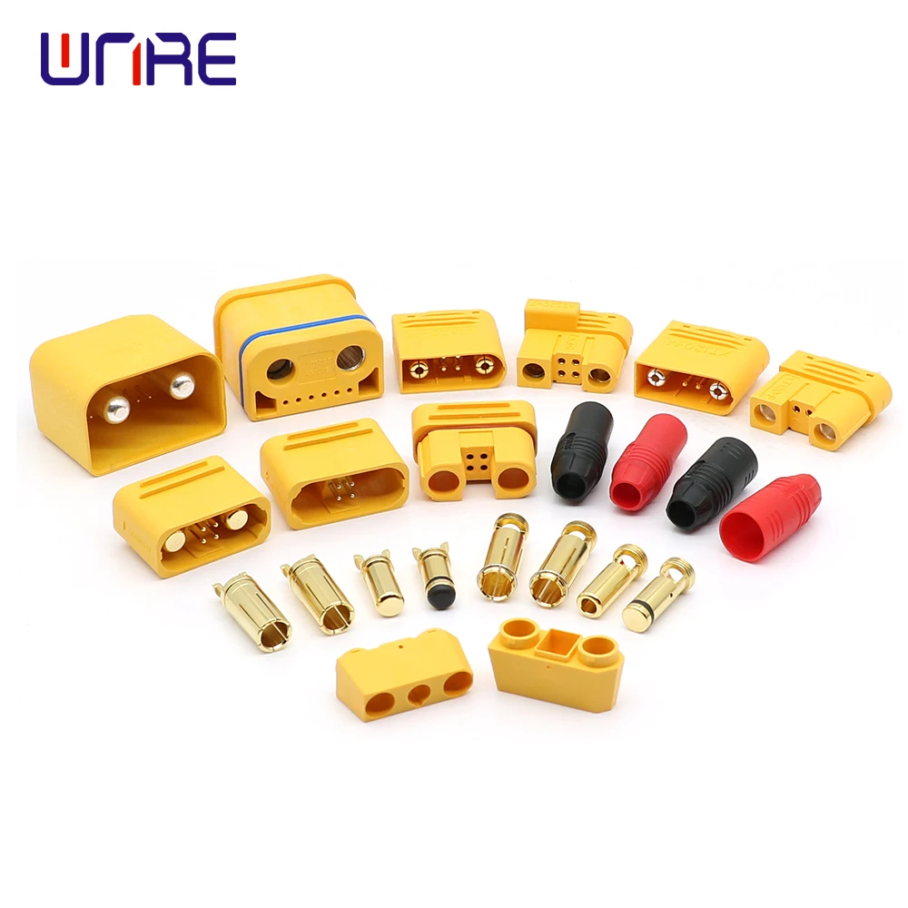 PE Anti-spark Power Connector Bullet Connectors AMASS AS Series For  Aeromodelling Glider Spare Parts Black/Red/Yellow