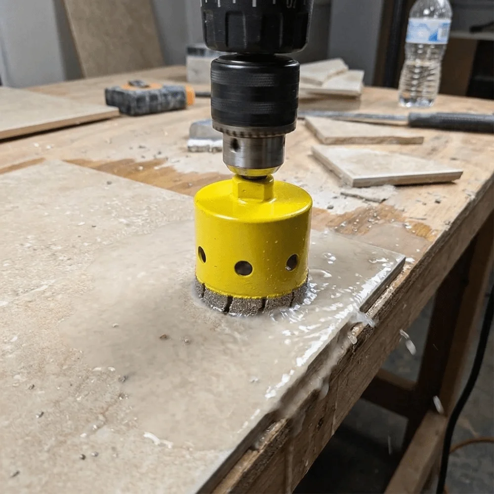 M10 Thread Angle Grinder Sharp Diamond Smooth Cutting Hole Opener 20-50mm Easy Mounting Diamond Cutting Bit Glass Cutting