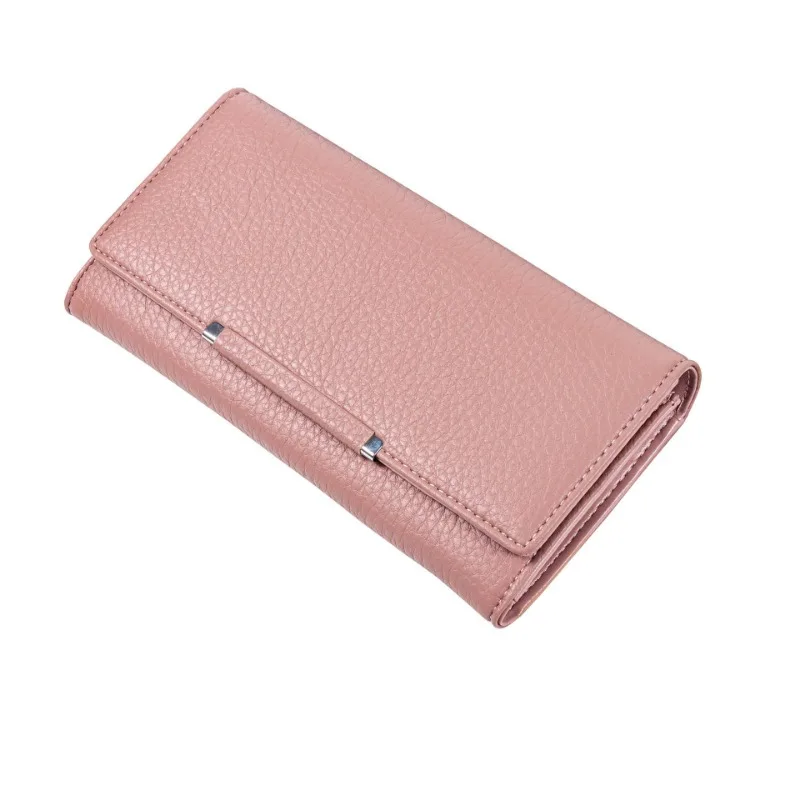 

Women's Multi-functional Lychee Pattern Metal Clip Simple Long Money Clip