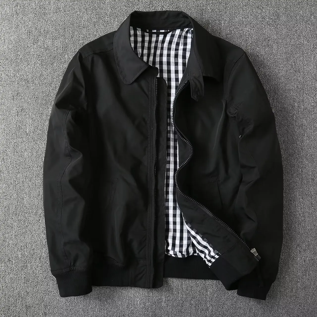 American Style Men's Fashion Windproof Collar Jacket Coat Slim Fit Korean Version Business Trend Spring Autumn Outerwear