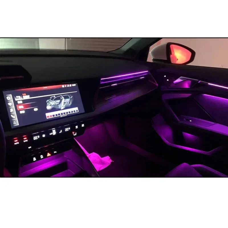 

LED Multi-Color Car Ambient Light Kit for Audi A3 2021-2025 Interior Atmosphere Lighting Kit with Multiple Color Options