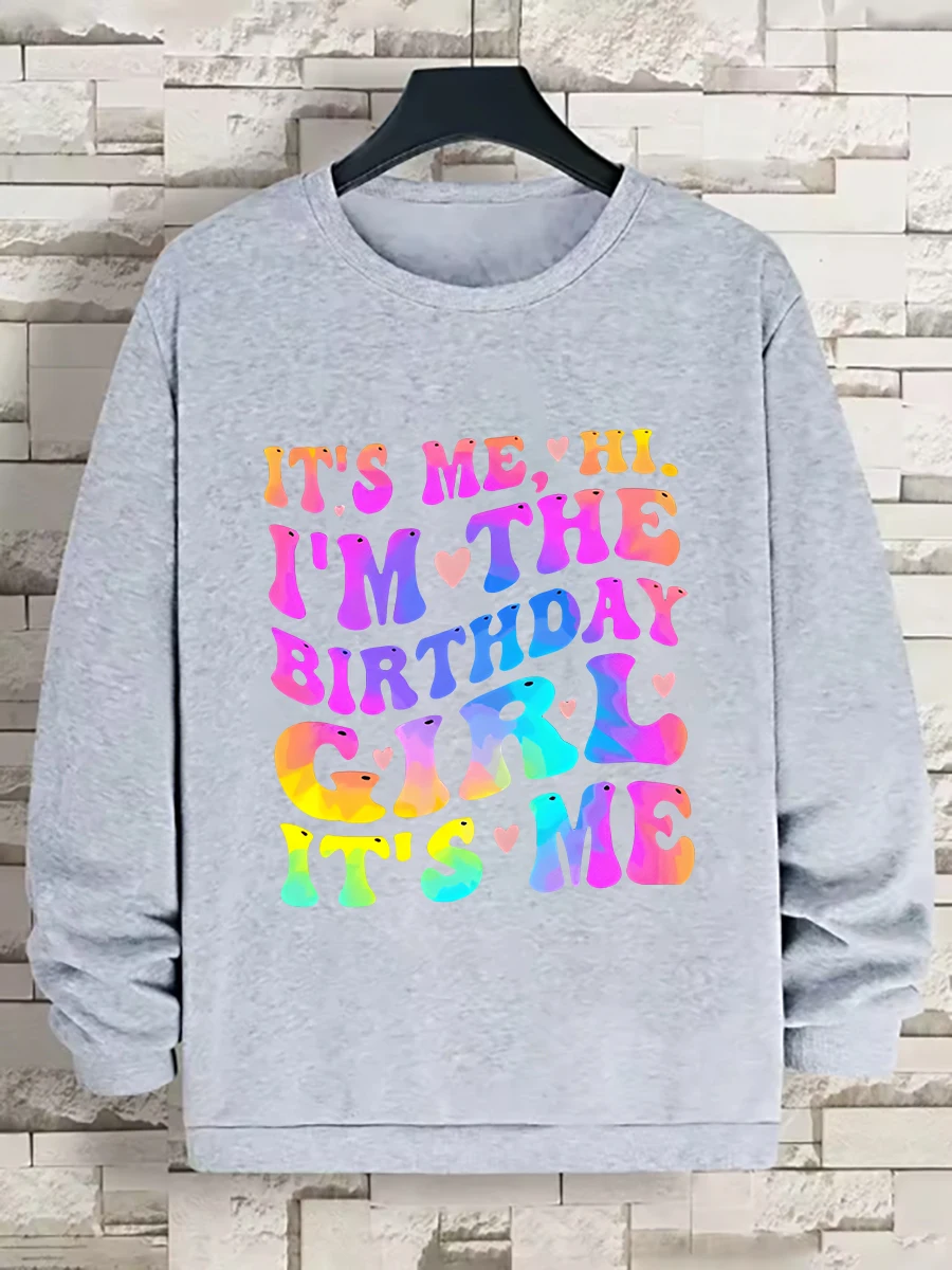 

Толстовка с круглым вырезом и длинным рукавом с принтом, повседневная, теплая, стильная, с индивидуальным узором, тяжелая вес (вес ткани 220–320 г/м2)