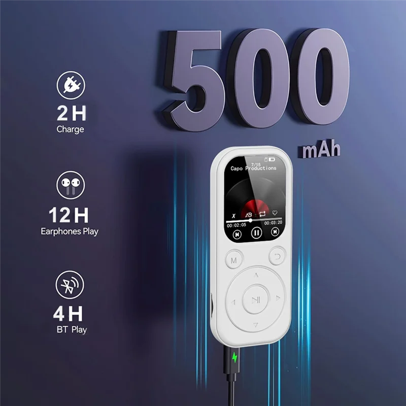 MP3 Player Sports Mini MP3 Bluetooth 5.4 With Screen Video Music Player Support FM Radio