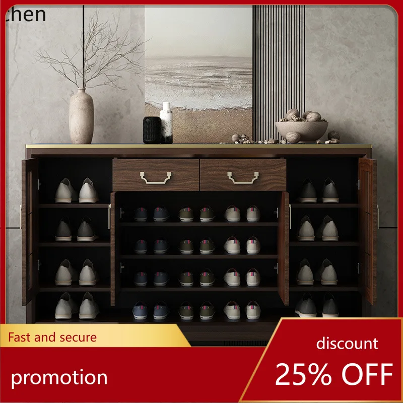 

YFY Solid Wood Frame Home Entrance Storage Cabinet Entryway Cabinet Large Capacity Shoe Cabinet