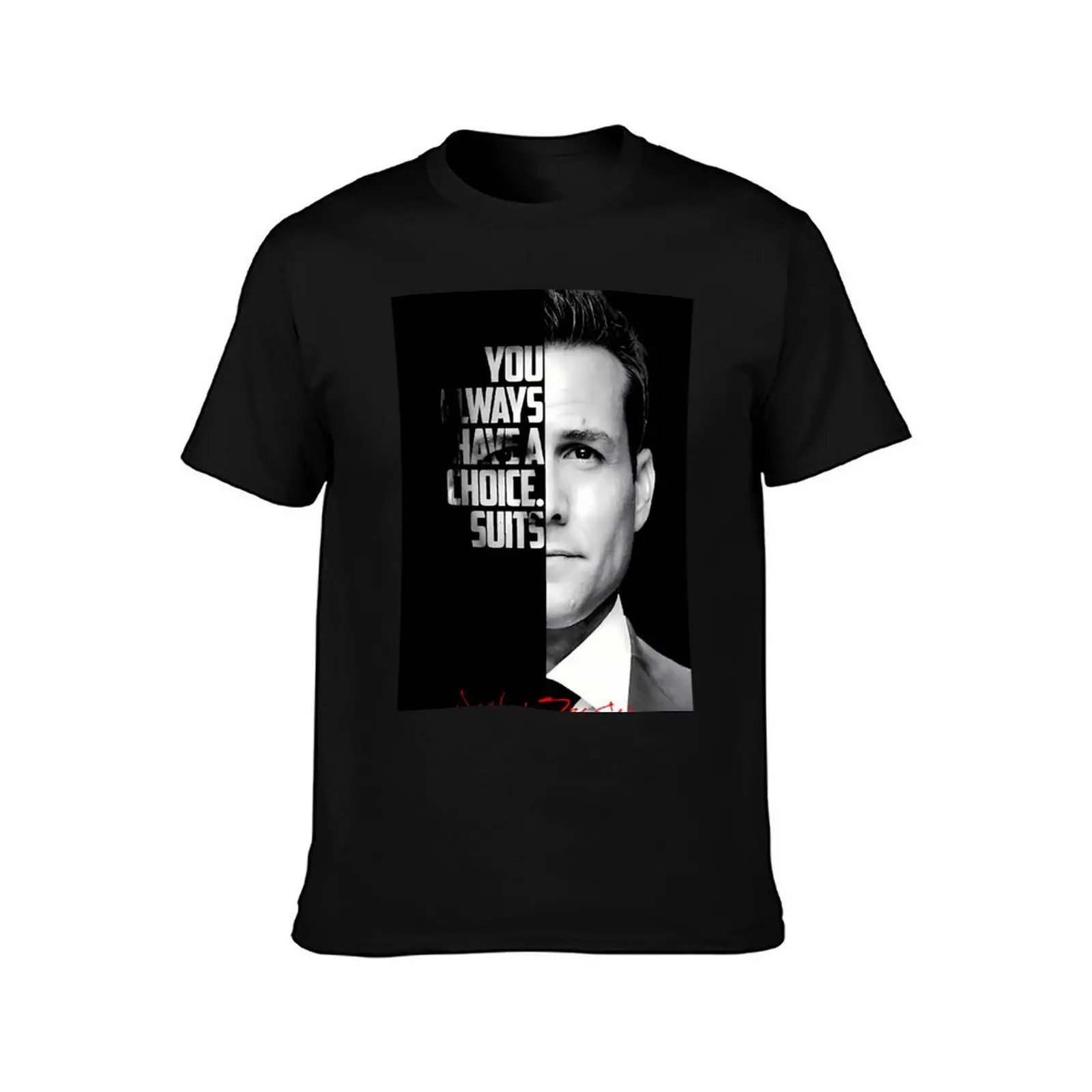 Black and white Harvey Specter quote. T-Shirt, Summer Casual Cotton Tee, Oversized Streetwear Tops, Vintage Graphic Print