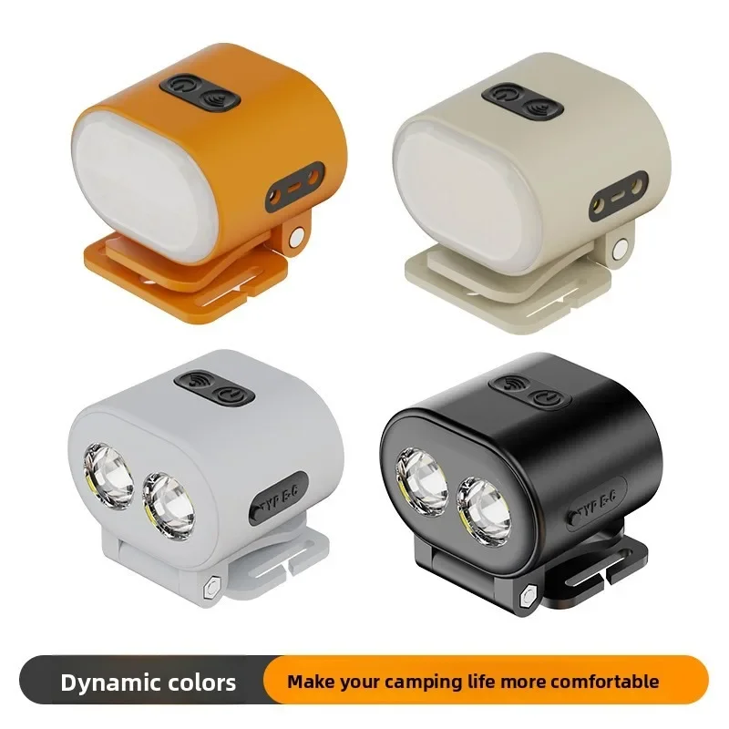Mini Magnetic Hat Brim Light, Motion Sensor Rechargeable Head Lamp, Portable Clip-on Work Light for Fishing Camping Outdoor
