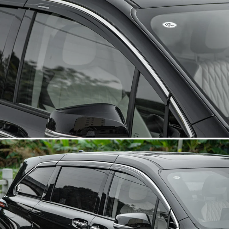  Fit For TOYOTA Sienna 2021 2022 2023 black Window Visor Vent Shades Sun Rain Guard Trim Car Accessories 6Pcs