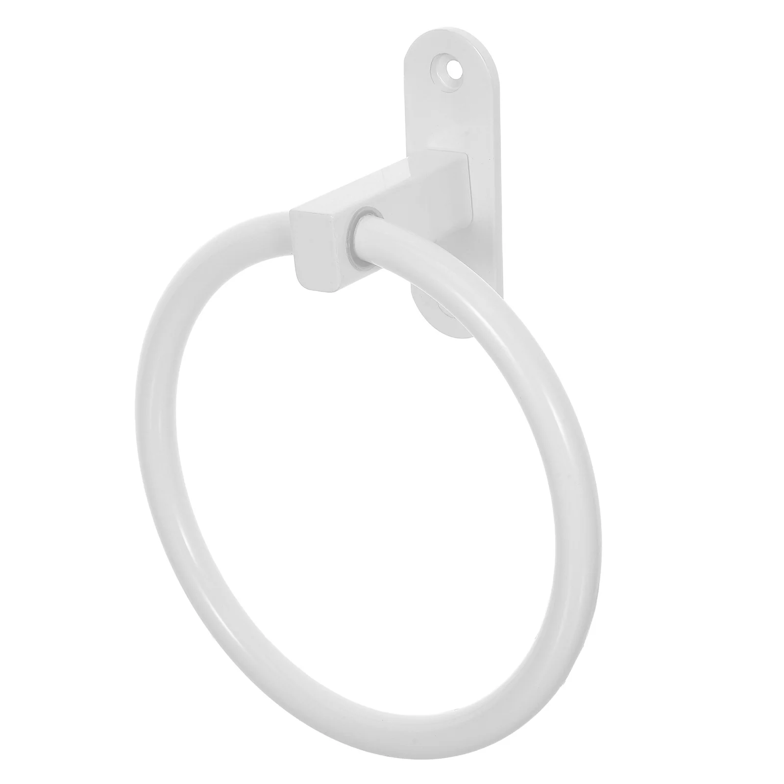 

Bathroom Ring White Aluminum Wall Mounted Minimalist Towel Holder For Bathroom Kitchen Laundry Space Saving Towel Storage