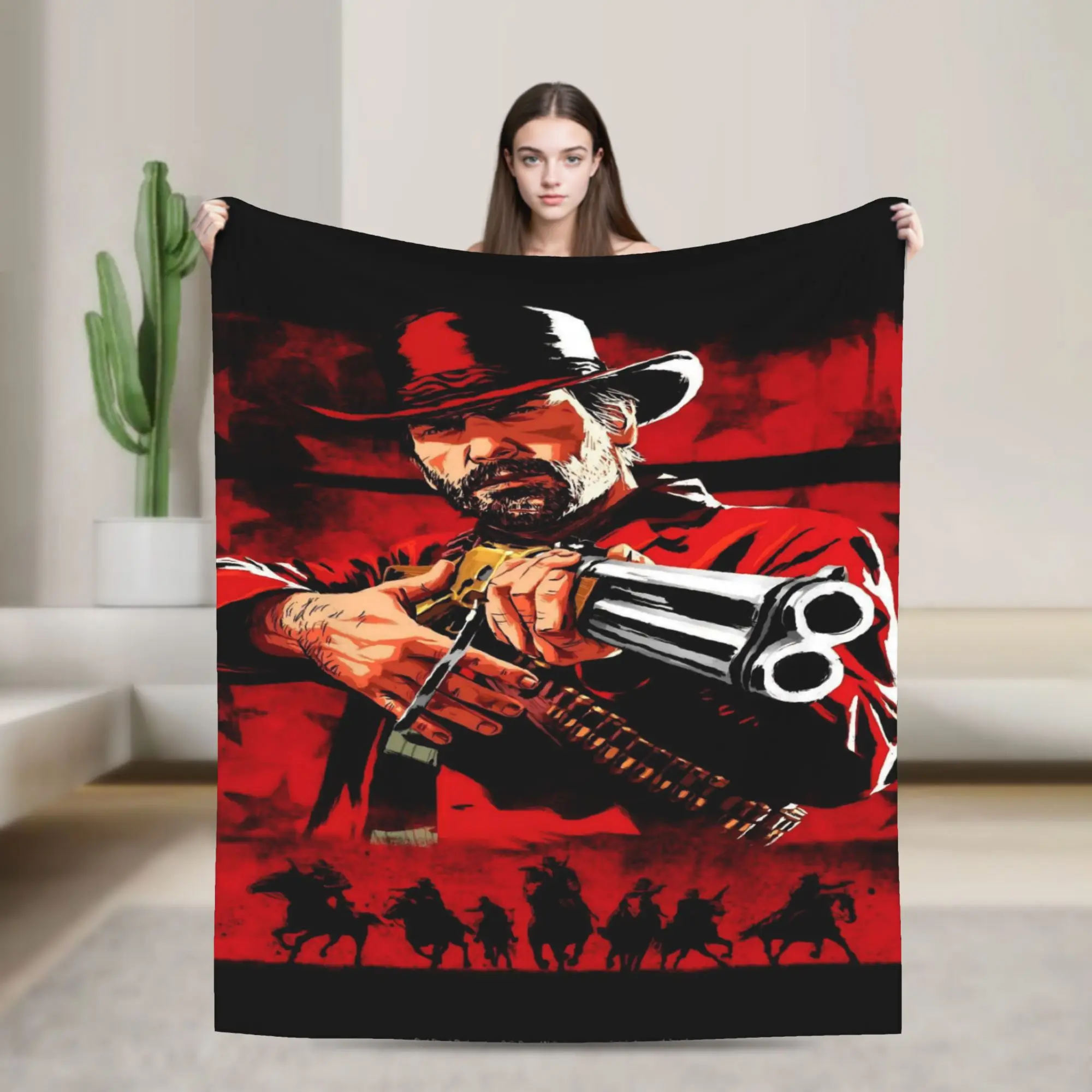 Arthurs Morgans Blanket Lightweight Thin Coral Fleece Plush Novelty Gift  Throw Blanket Plush Thin Quilt
