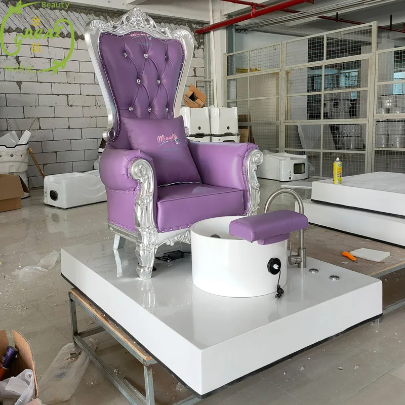 Grande sedia per pedicure spa per bambini rosa moderna per salone di bellezza Foshan Factory per bambini