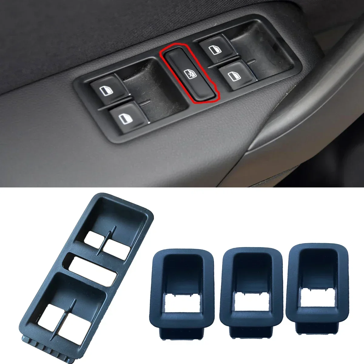 

x1/x3 Window Lift Control Switch Bezel Button Panel Trim For VW Polo 5 6R GTI MK5 Cross Hatchback 2011-2018 6C0867255 6R0867255